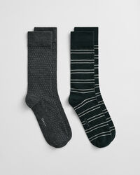 2er-Pack Socken Streifen & Minipunkte in Geschenkbox