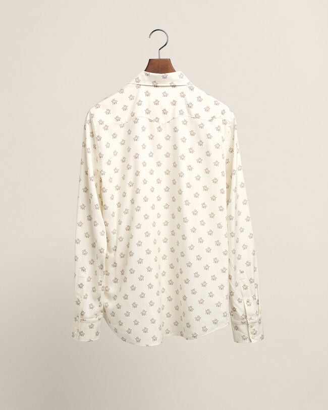 Wrangler x GANT Slim Fit Western Seidenhemd