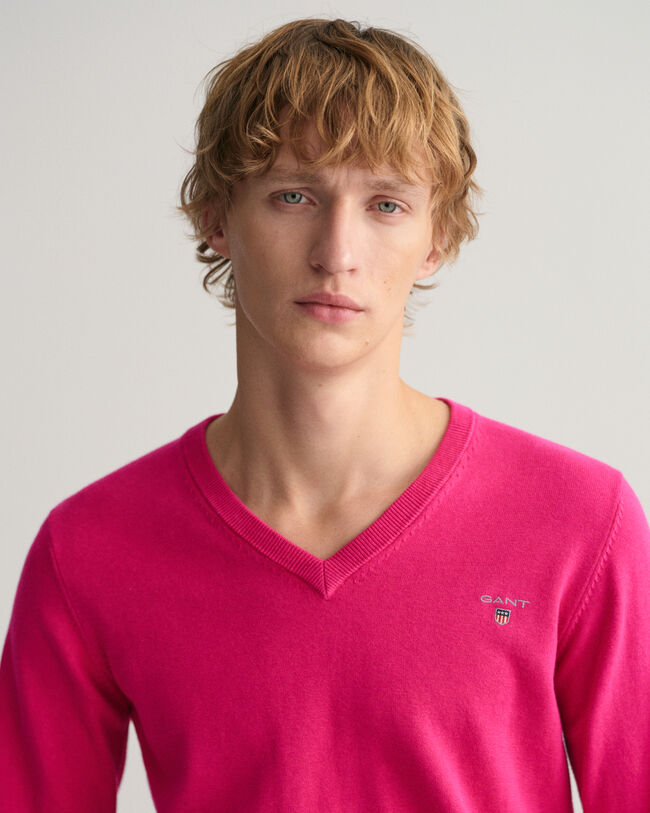 Classic V-Neck Pullover aus Baumwolle