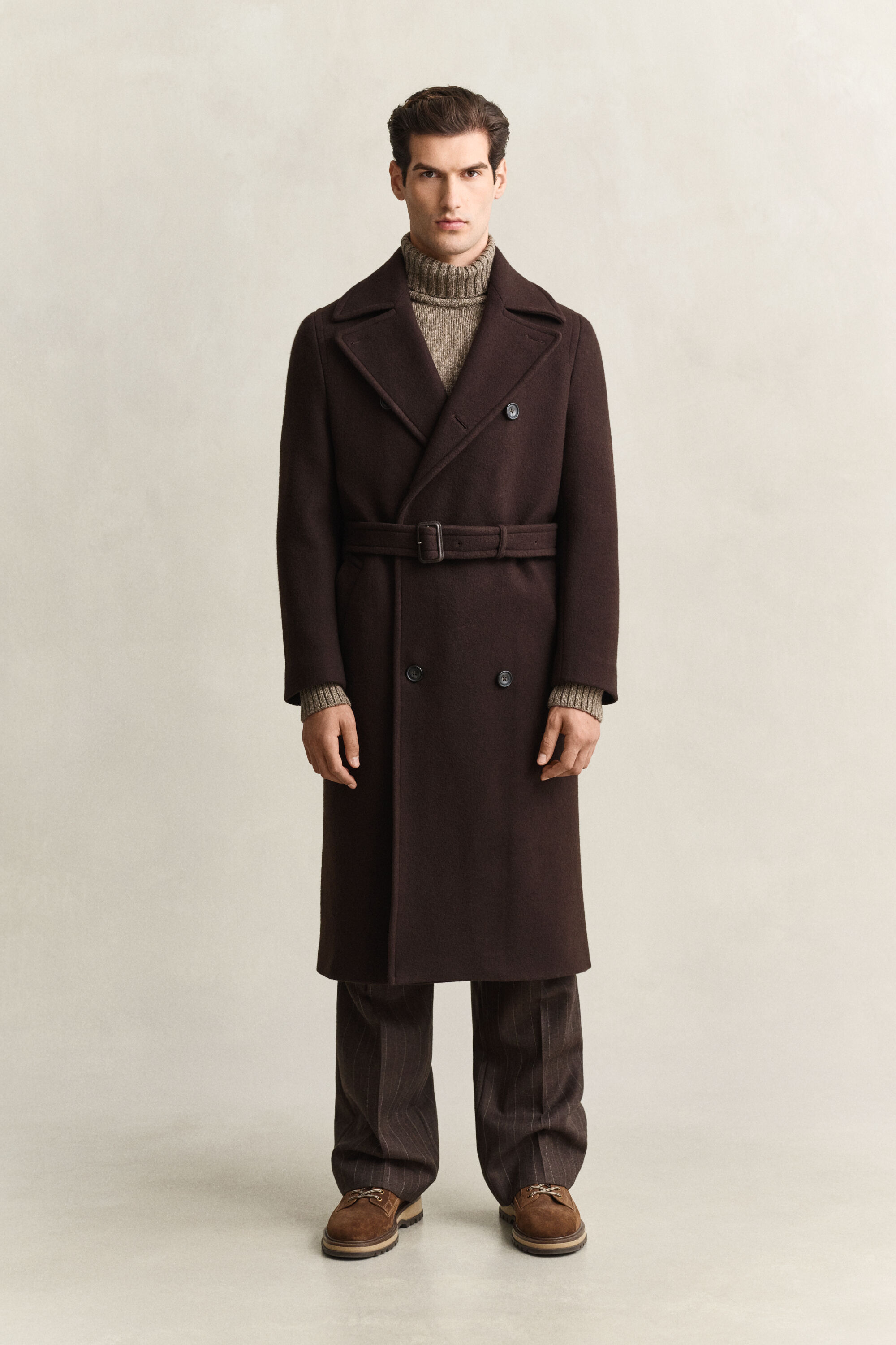 Cappotto con cintura Utility