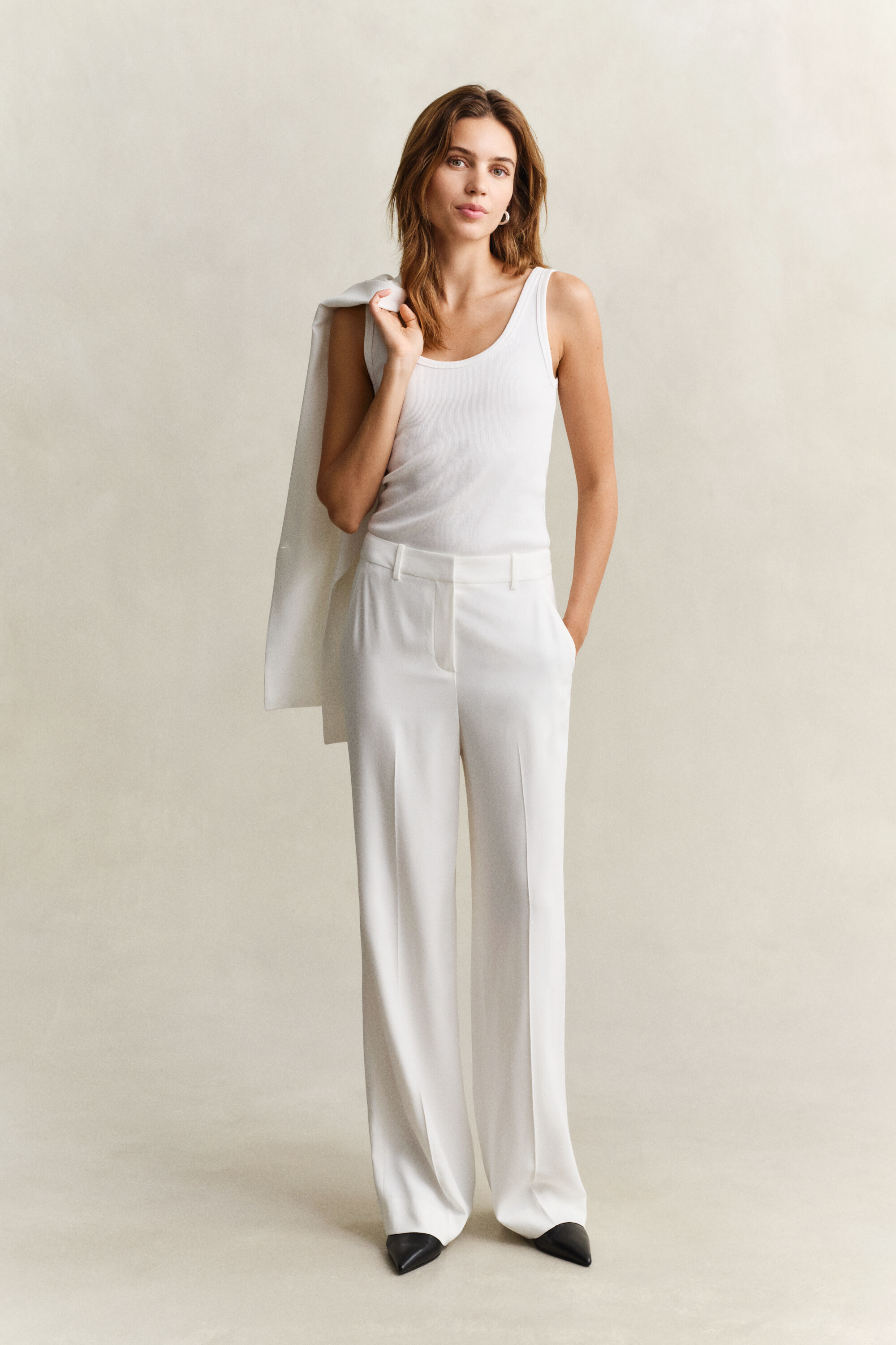 Pantaloni sartoriali in crêpe