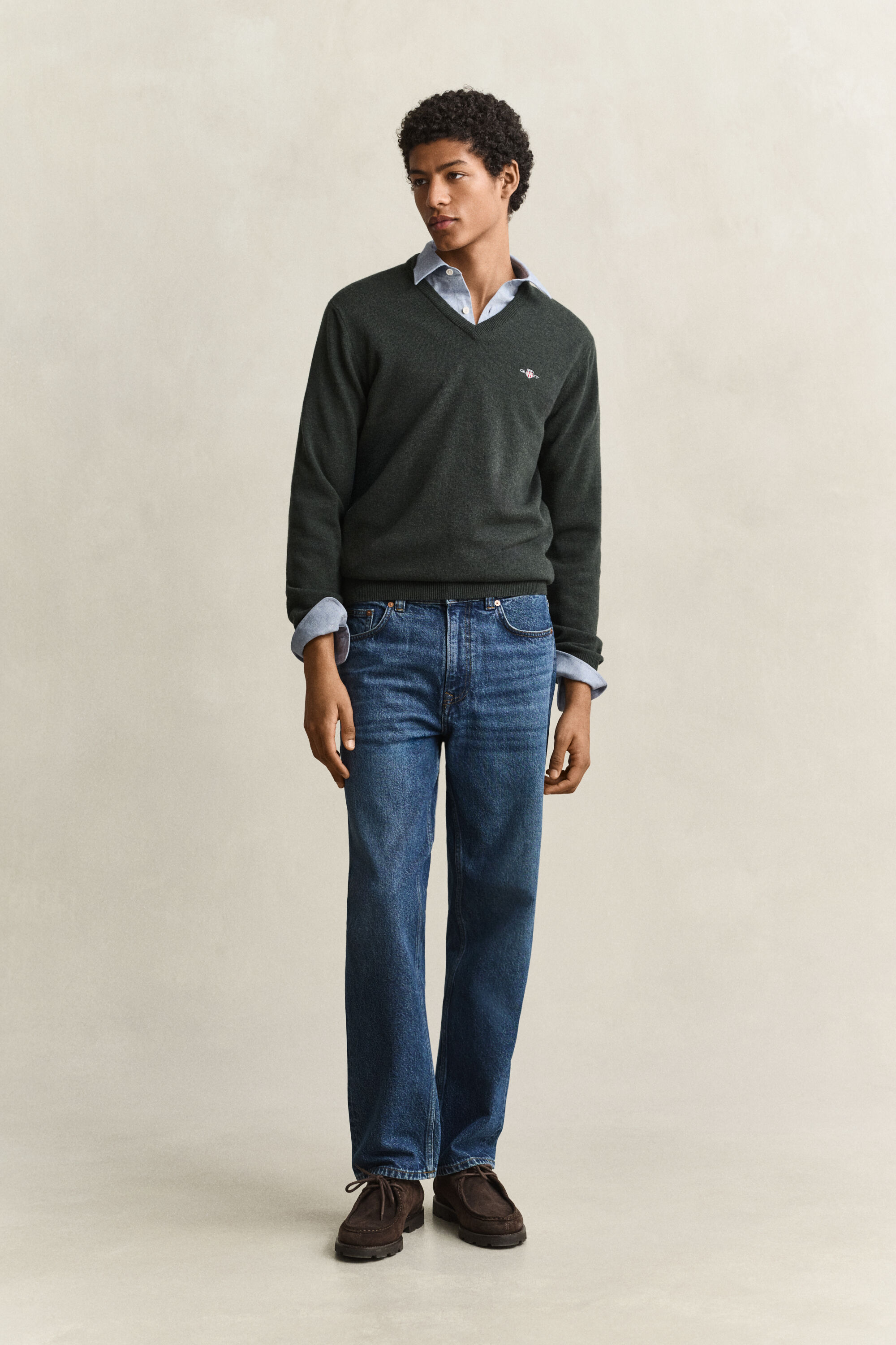 V-Neck Pullover aus Lambswool