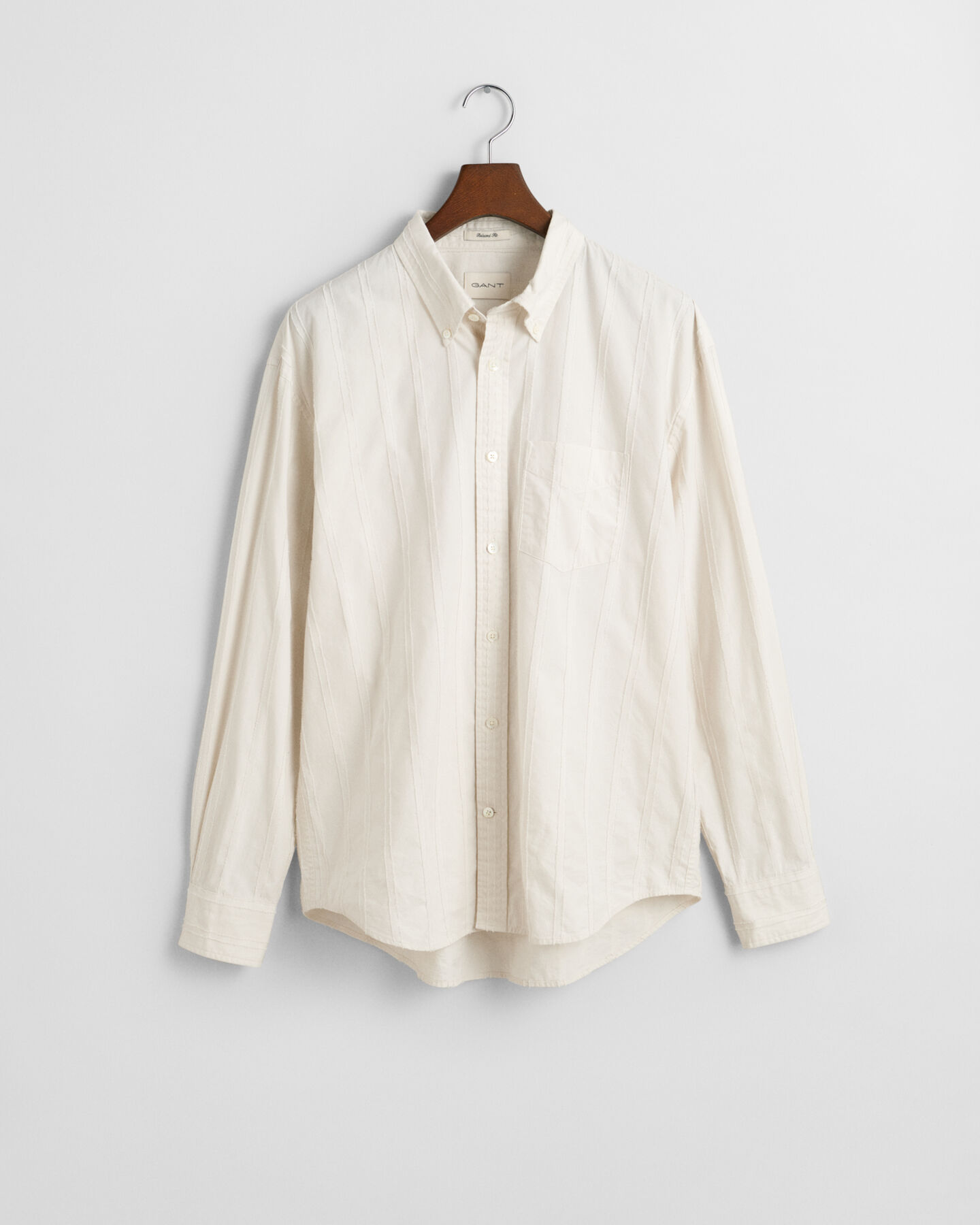 Relaxed Fit Hemd mit Strukturstreifen