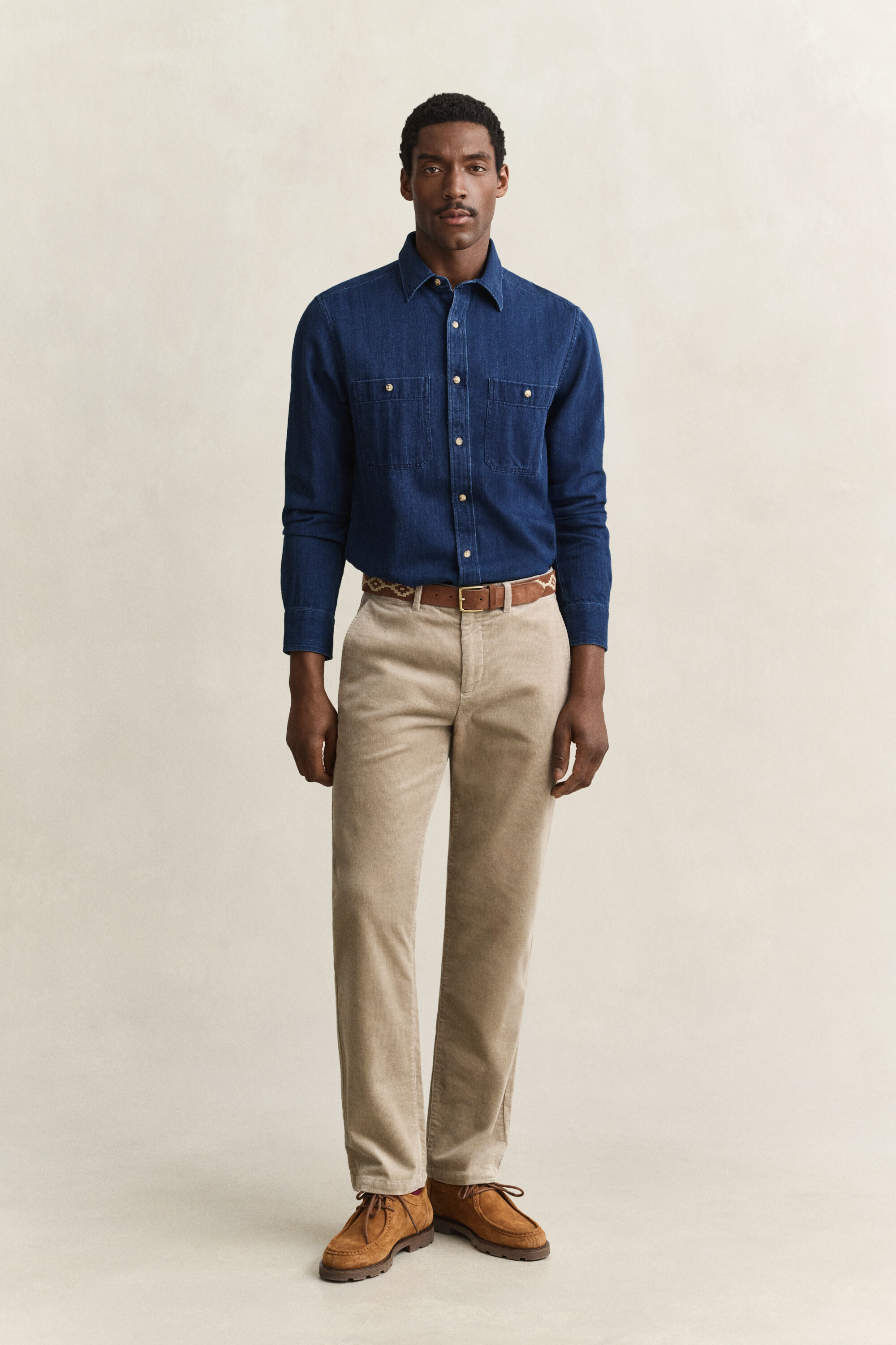 Regular Fit Cord Chinohose