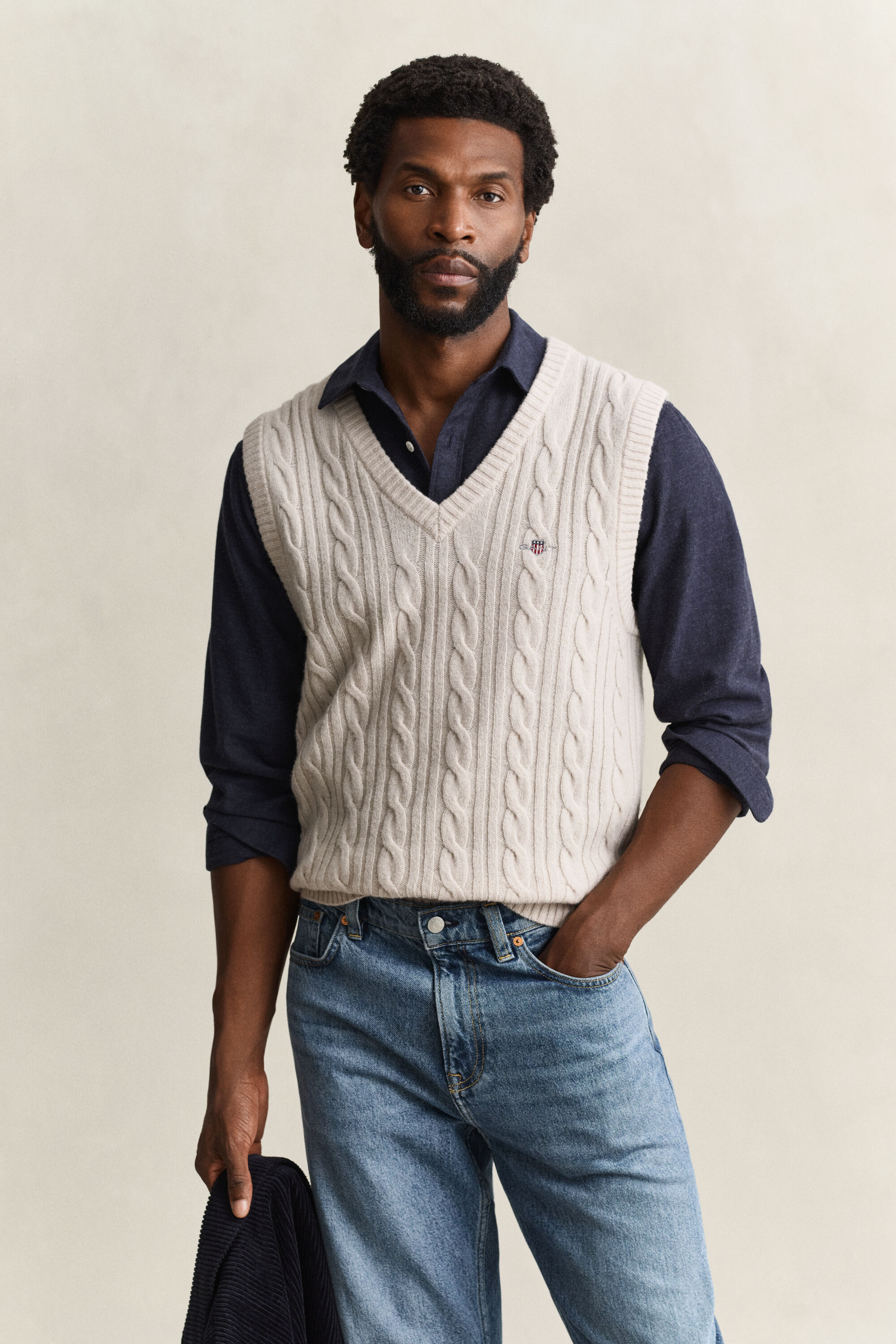 Zopfstrick Pullunder aus Lambswool