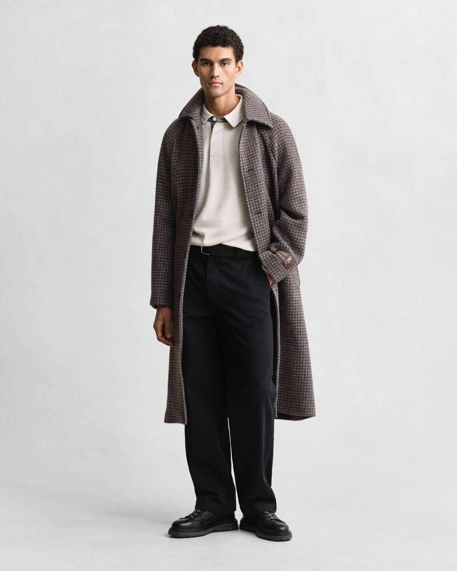 Leichtes Sacker Rib Polo-Sweatshirt