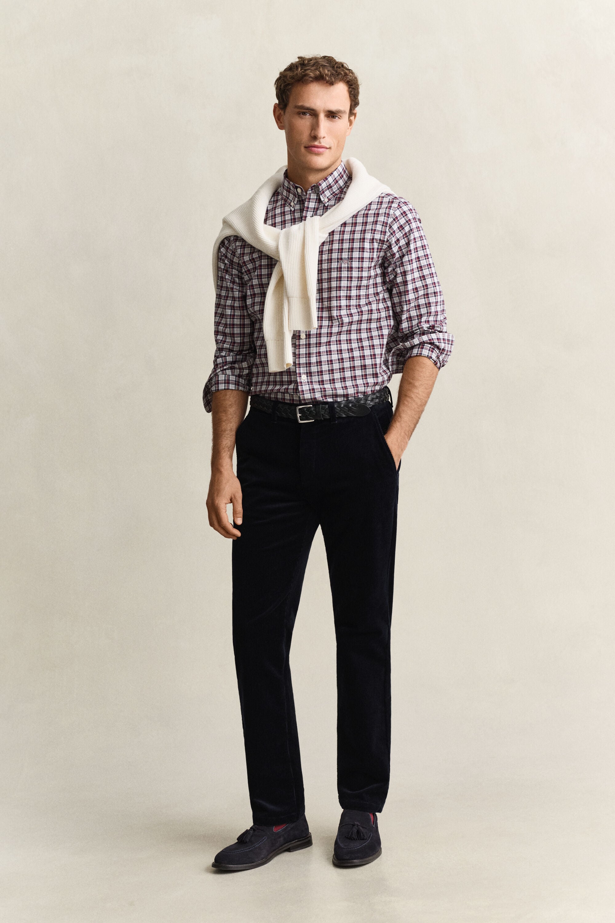 Regular Fit Cord Chinohose