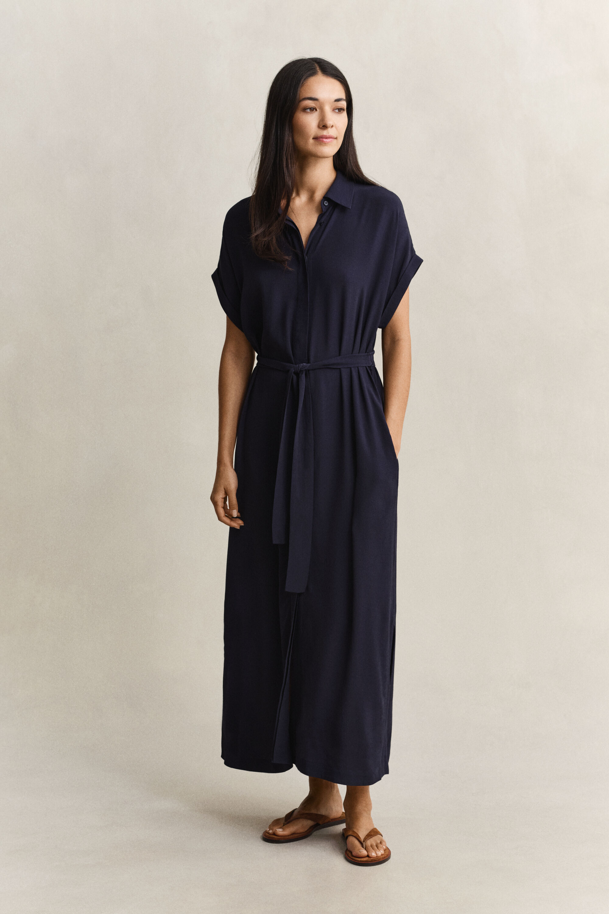 Hemdblusenkleid mit Flügelärmeln