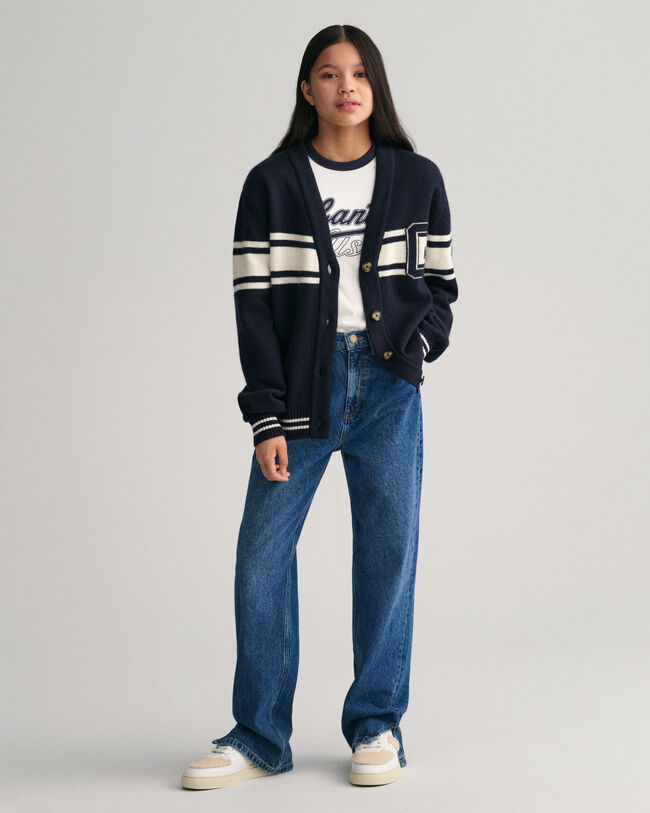 Teen Girls GANT Varsity Strickjacke