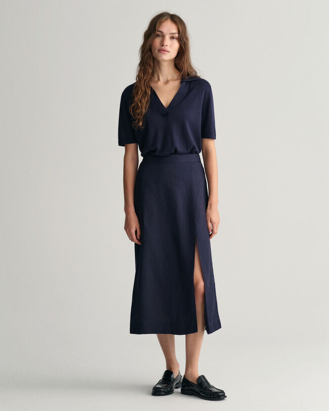 Midirock aus Leinenmischung