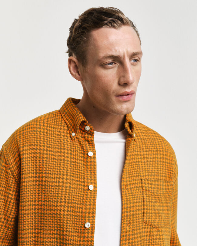Relaxed Fit Houndstooth Hemd
