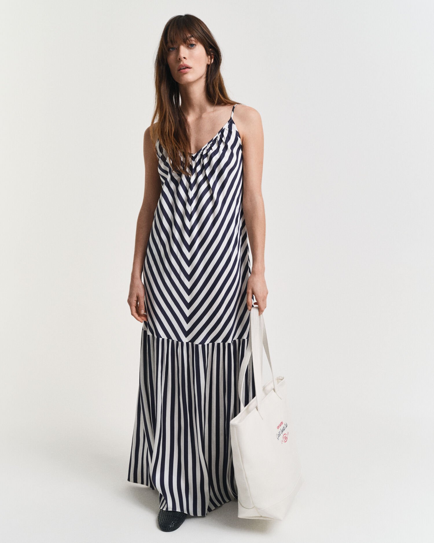 Chevron Striped Maxi Dress