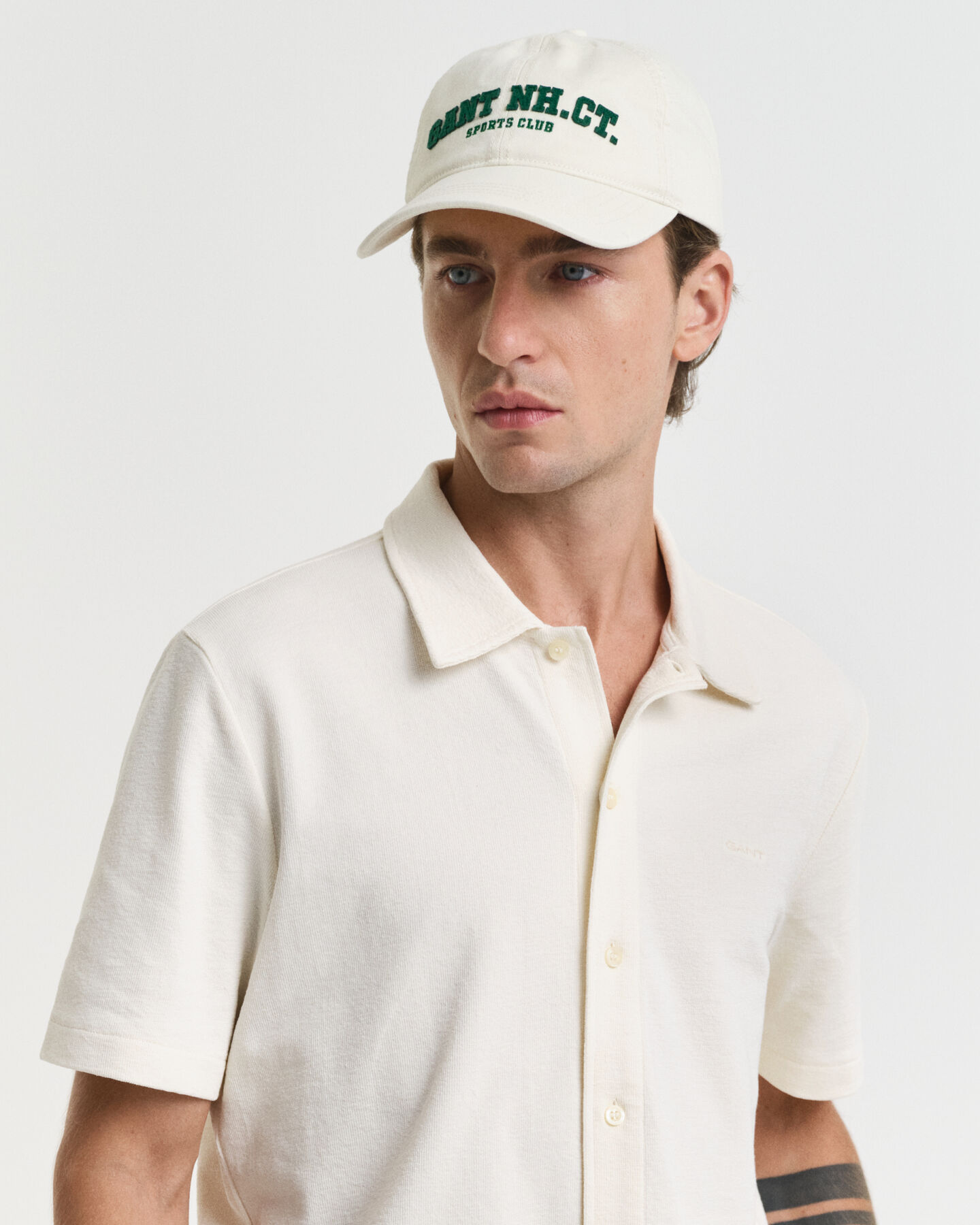 Strukturiertes Kurzarmhemd