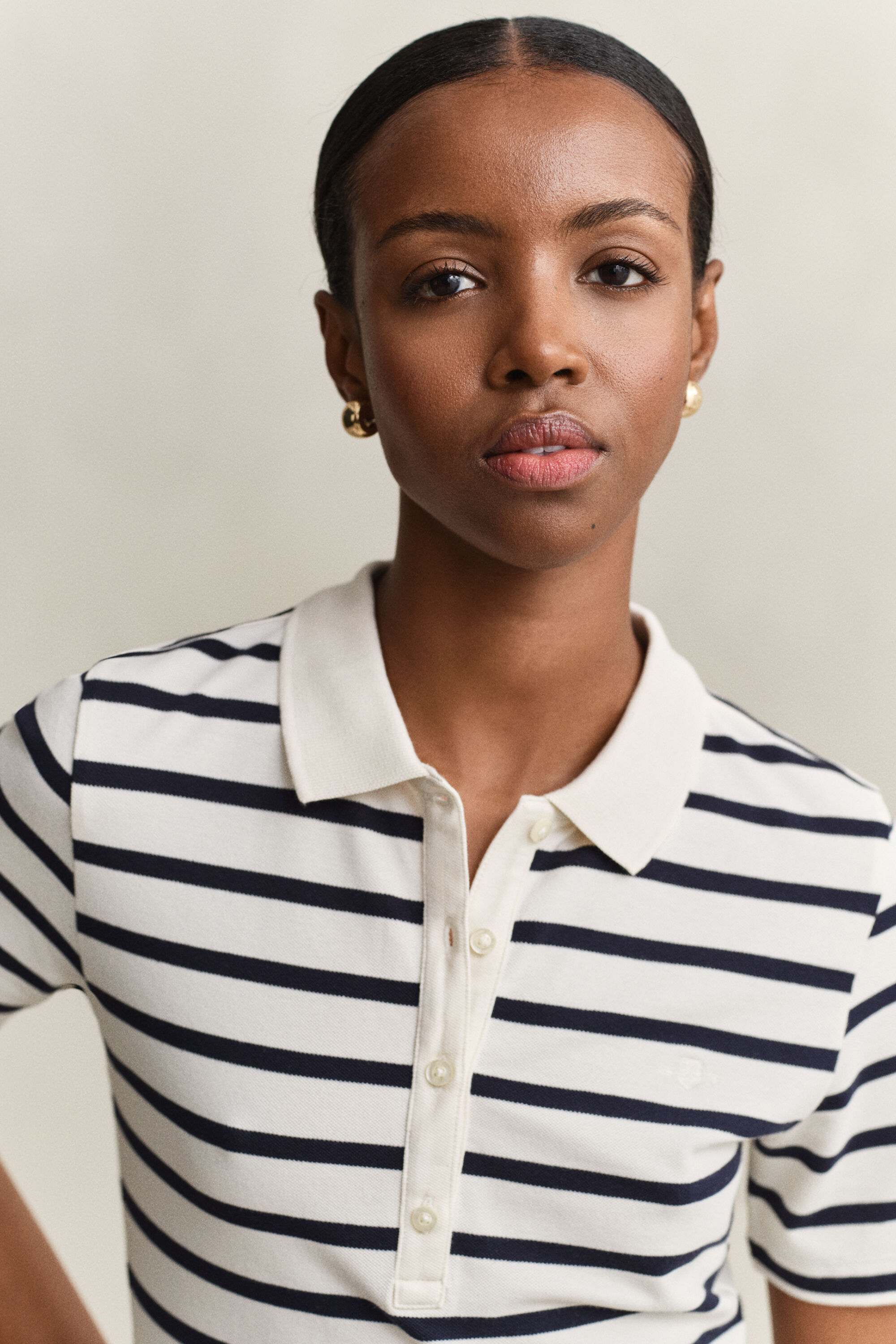 Striped Piqué Polo Shirt