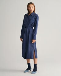 Hemdblusenkleid mit Tasche