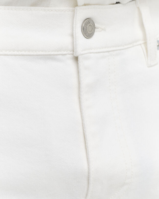 Weiße Regular Fit Jeans