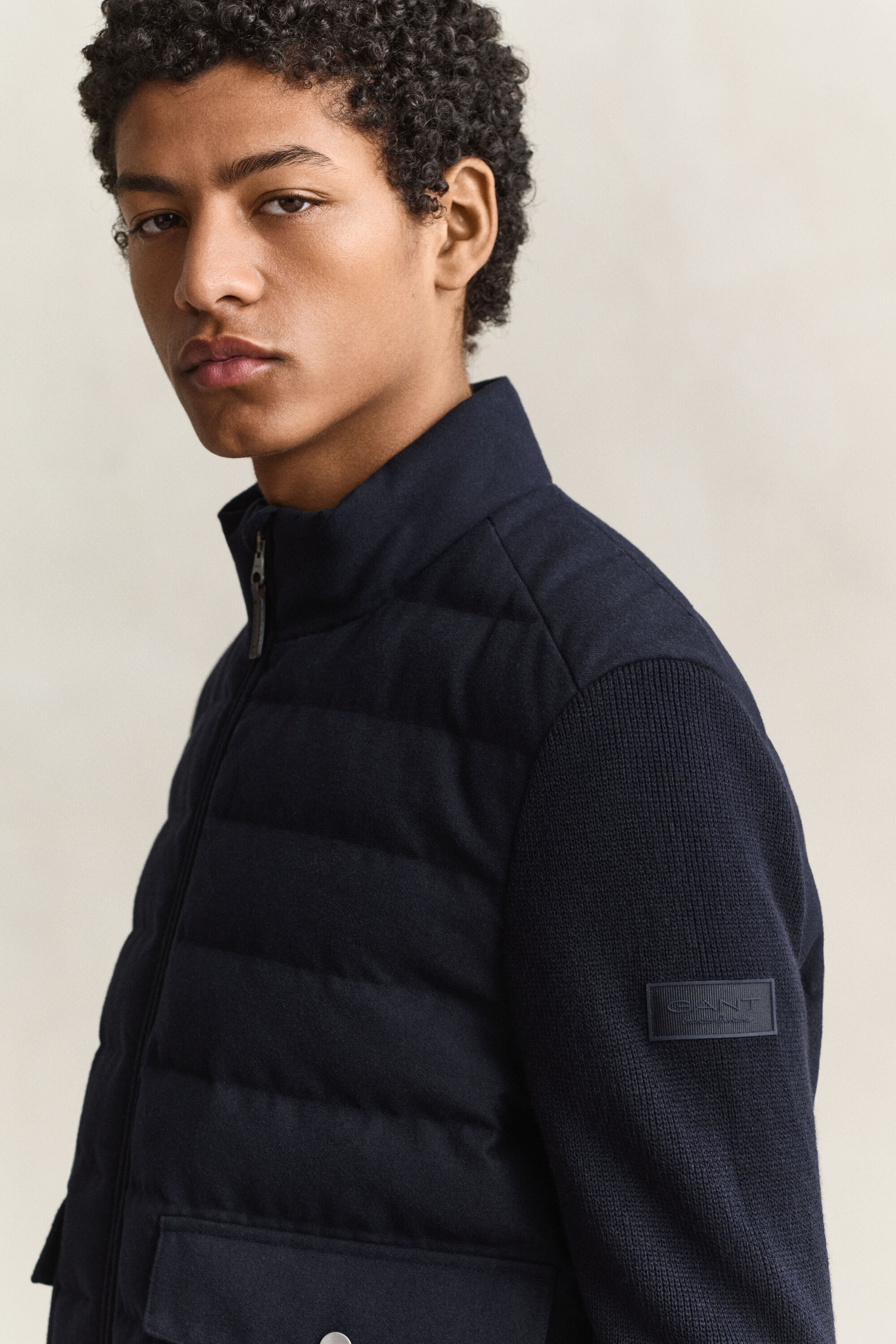 Veste en flanelle avec rembourrage mixte