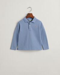 Kids Shield Piqu&eacute; Langarm-Poloshirt