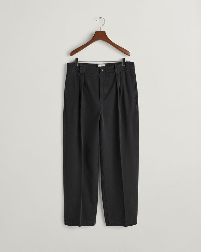 Twill-Chinohose mit Bügelfalten