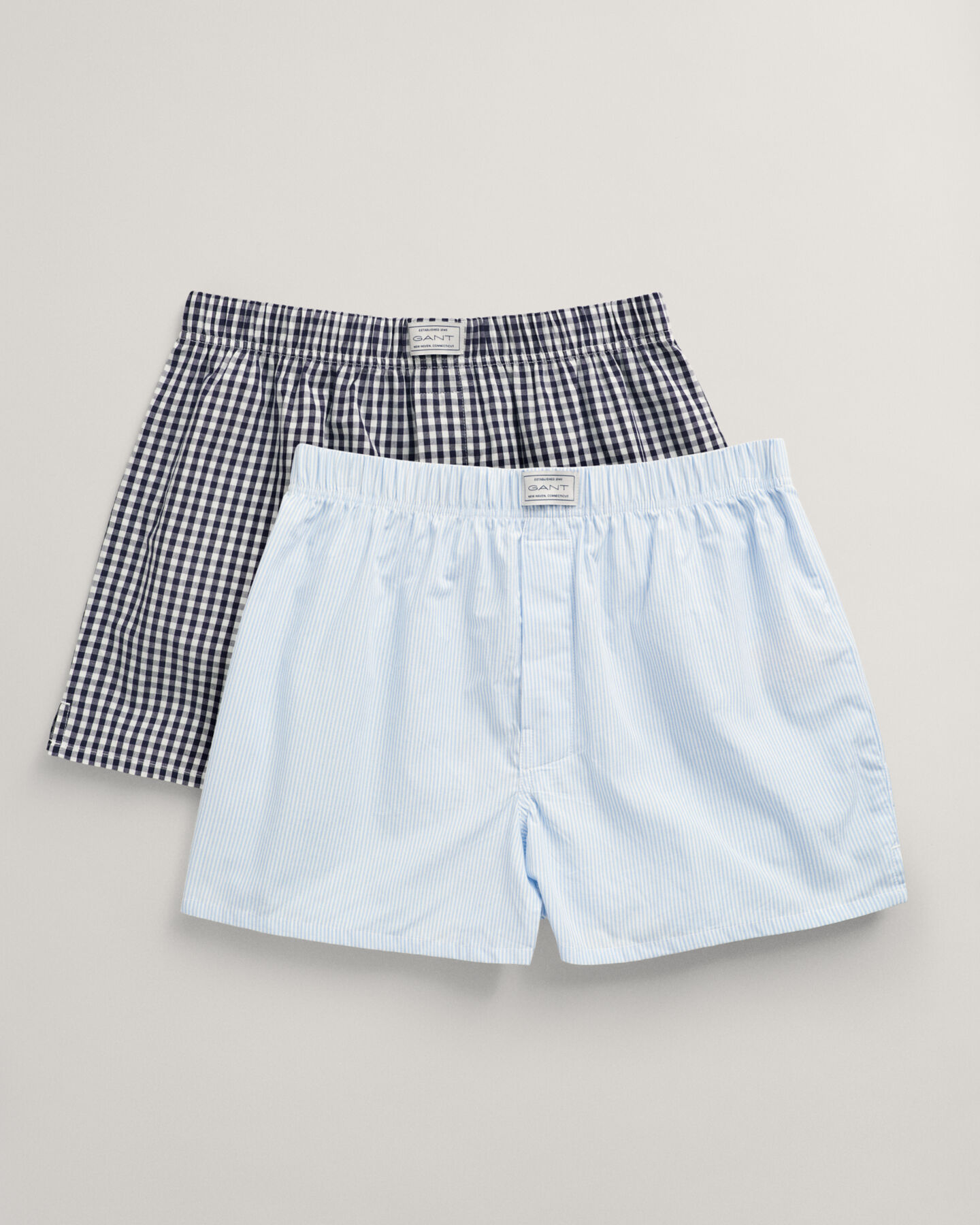 2er-Pack Boxershorts mit Streifen und Vichy-Karo
