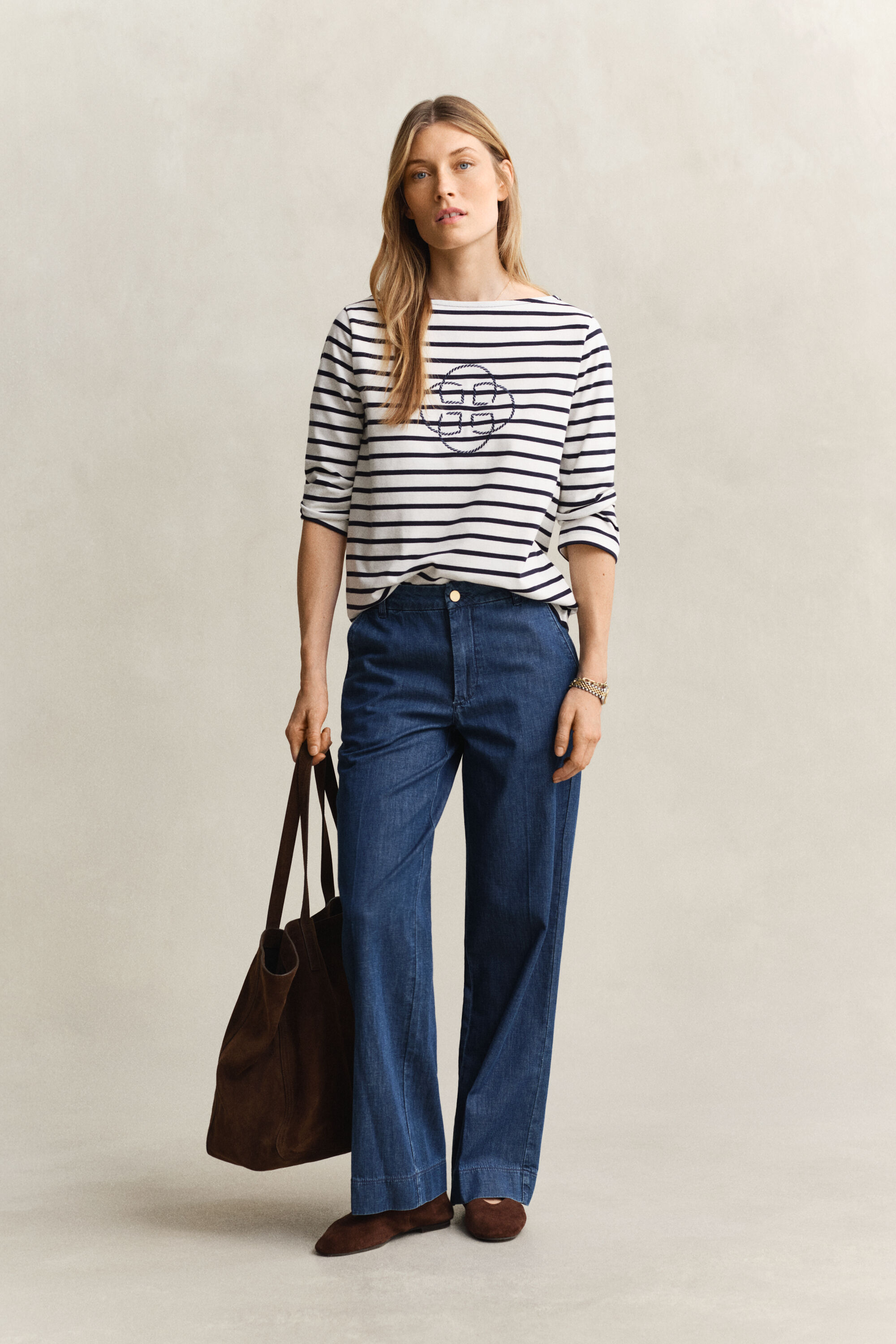 T-shirt con maniche a tre quarti