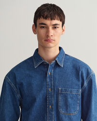 Oversized Denim Twill-Hemd