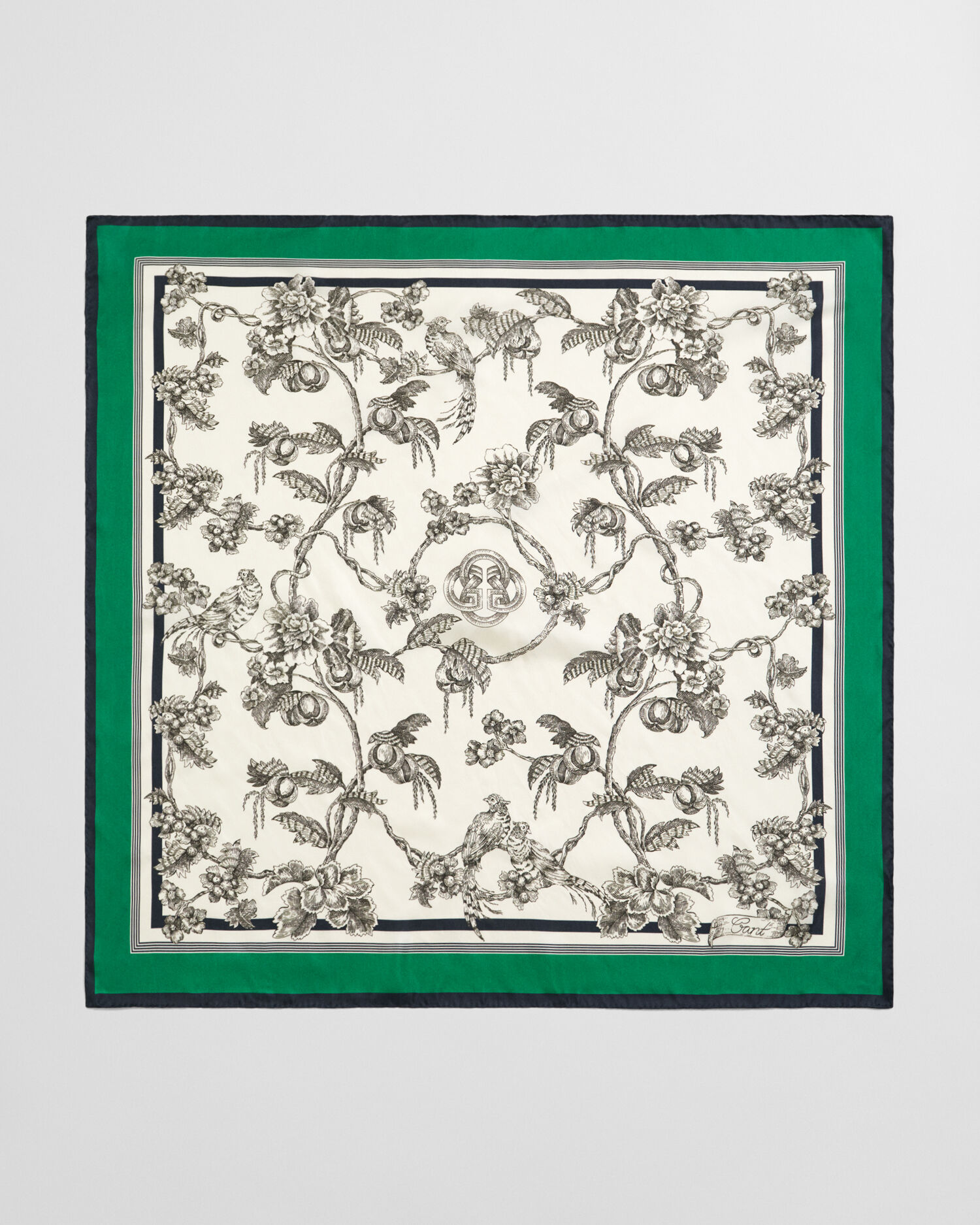 Foulard in seta con stampa di albero