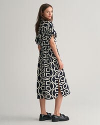 Monogram Kurzarm-Kaftan mit Print