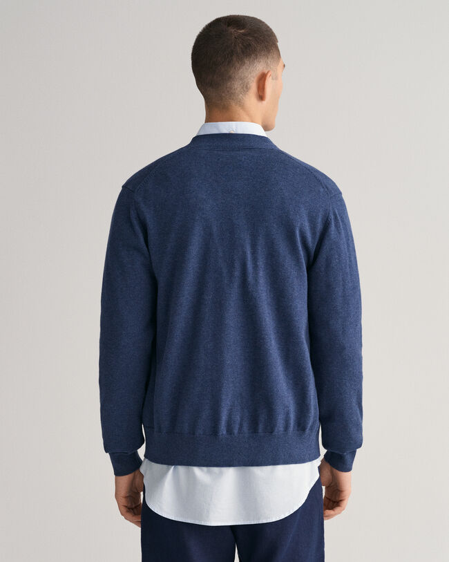 Classic V-Neck Strickjacke aus Baumwolle