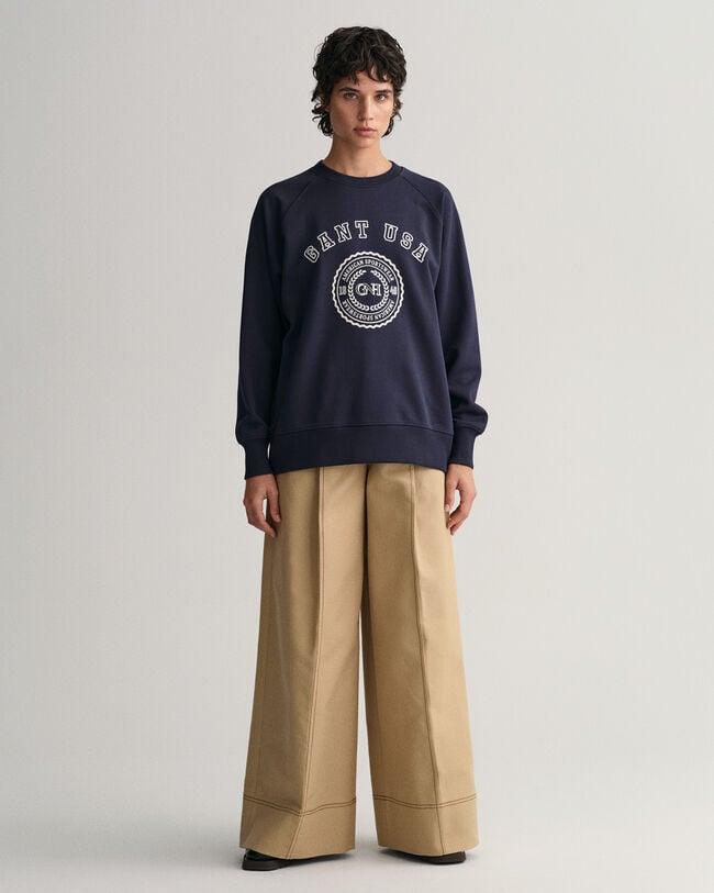 Oversized GANT USA Rundhals-Sweatshirt