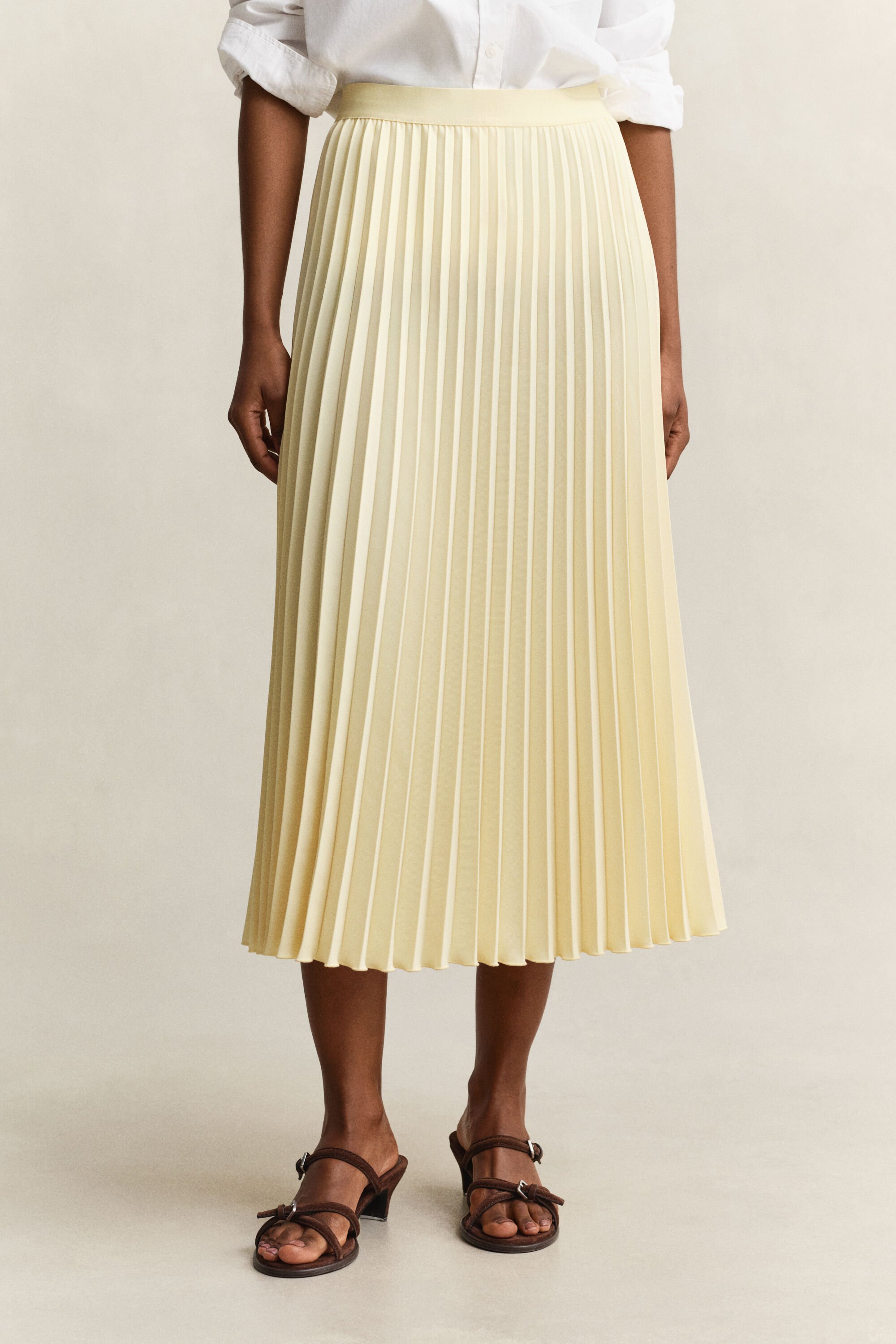 Jupe midi plissée
