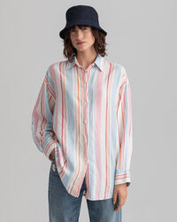 Bunt gestreifte Oversize-Bluse