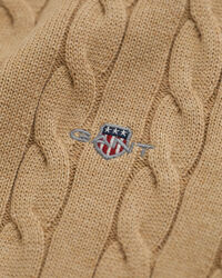 Zopfstrick Rollkragenpullover aus Baumwolle