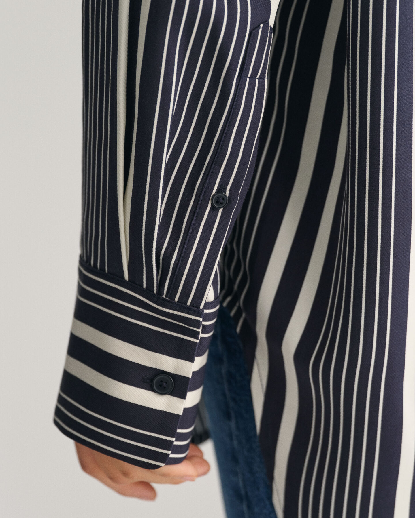 Relaxed Fit Bluse mit Streifen-Print