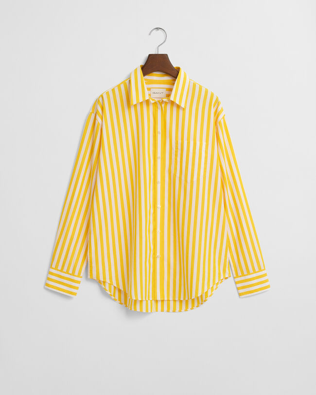 Regular Fit Classic Popeline Bluse mit Streifen