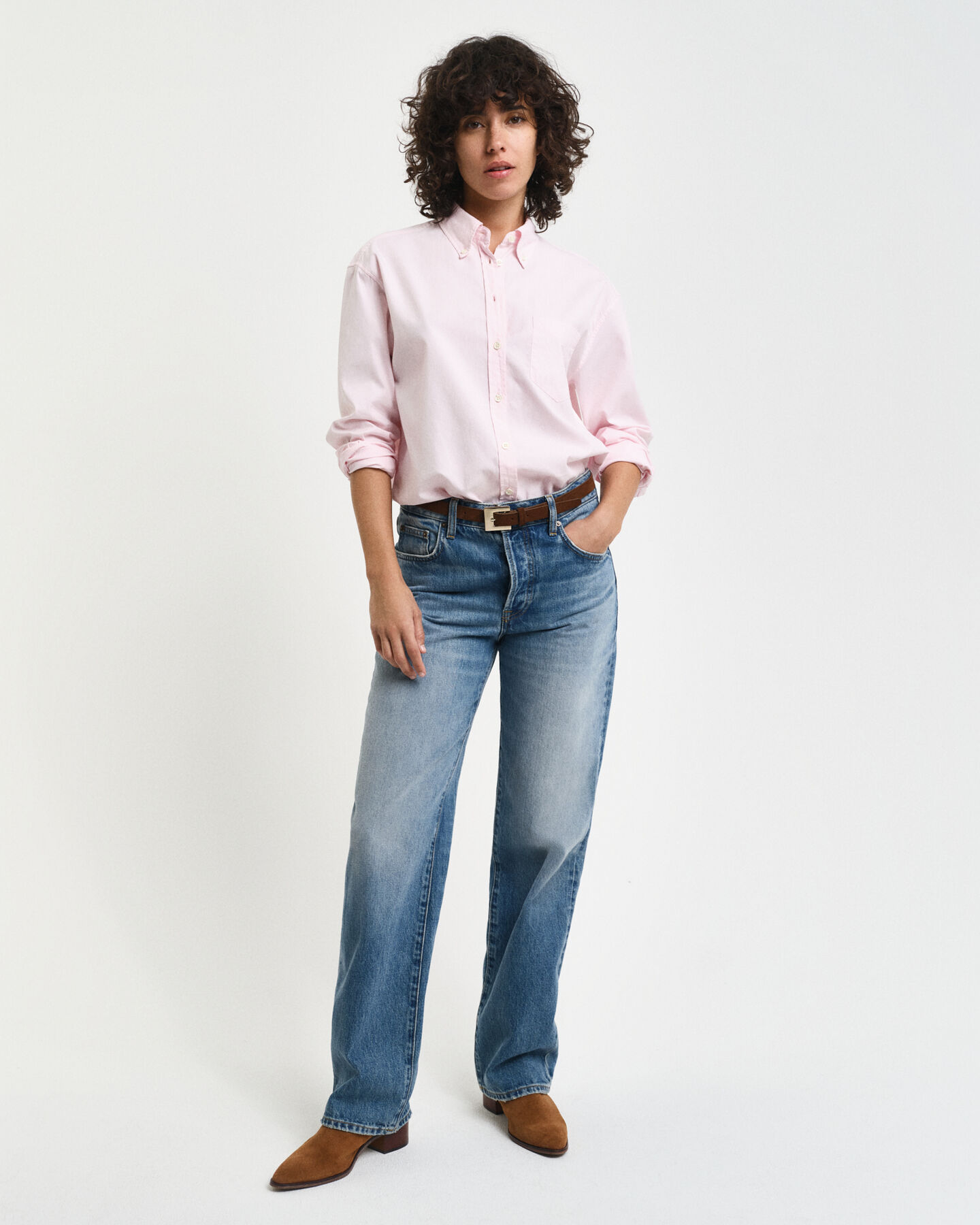 Relaxed Fit Luxury Oxford-Bluse