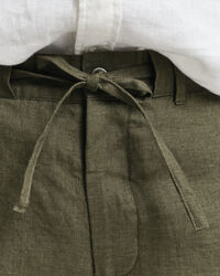 Relaxed Fit Leinen Shorts mit Kordelzug