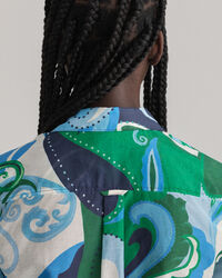 Regular Fit Baumwoll-Seiden-Bluse mit Paisley-Muster