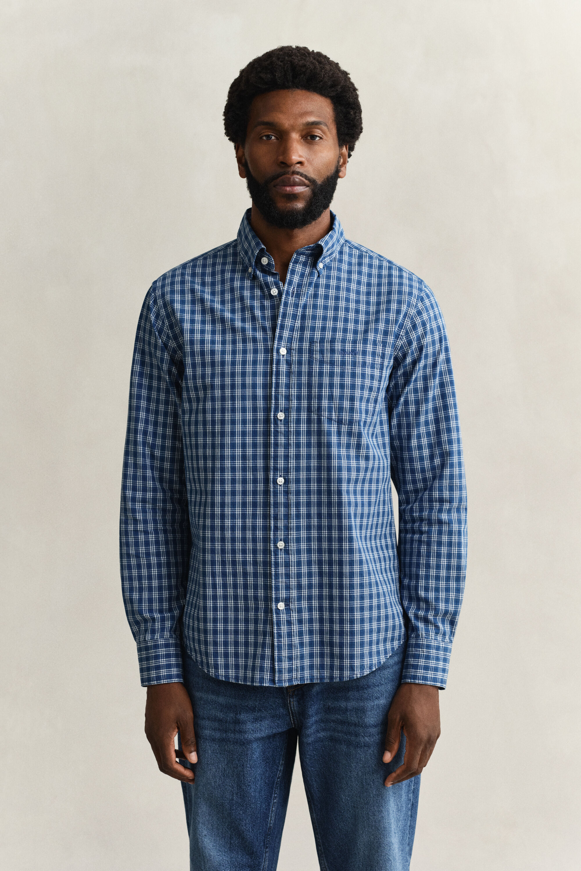 Camicia a quadri Indigo