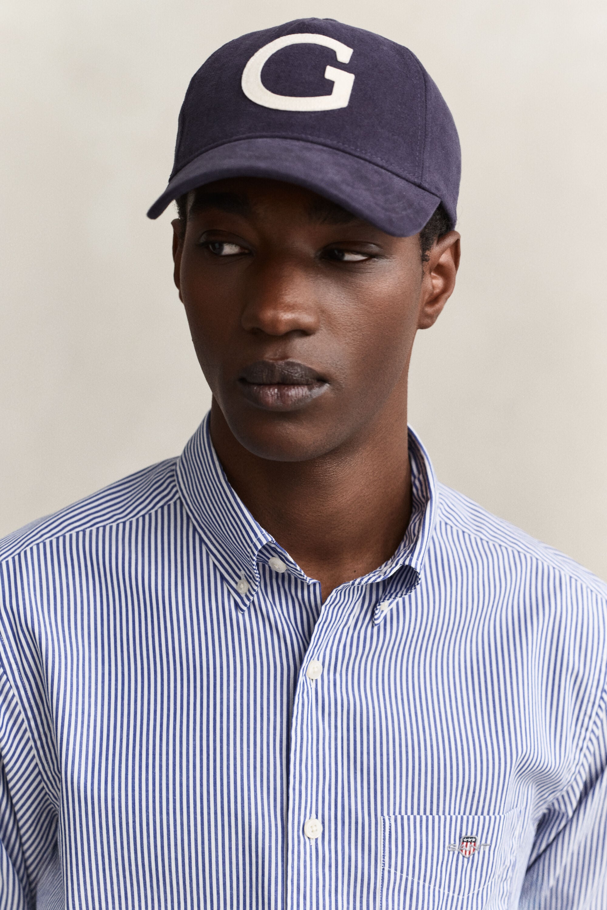Camicia classica in popeline a righe Banker