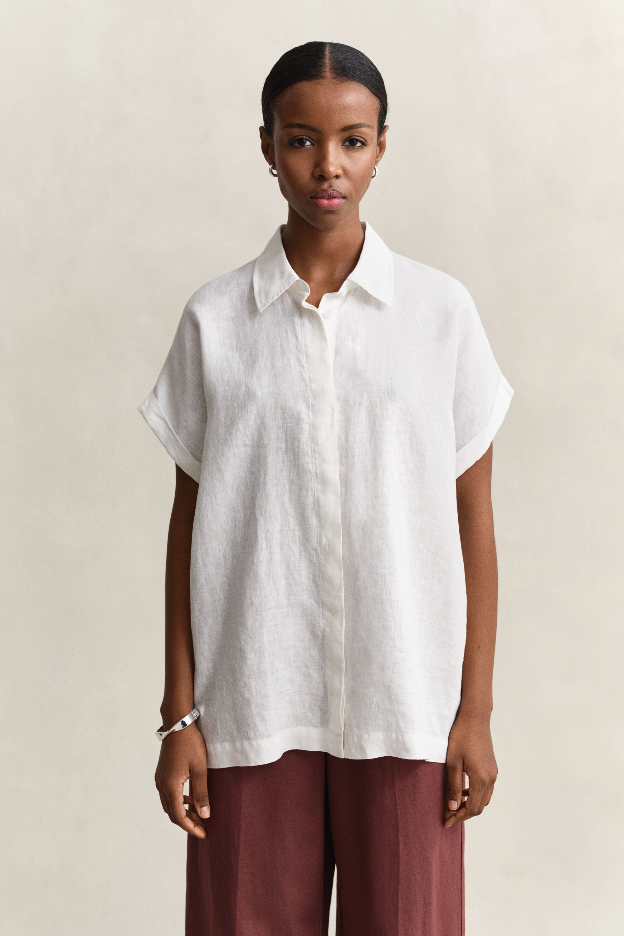 Chemise à mancherons en lin