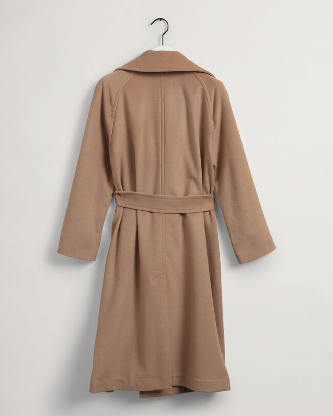 Mantel aus Wollmischung mit G&uuml;rtel
