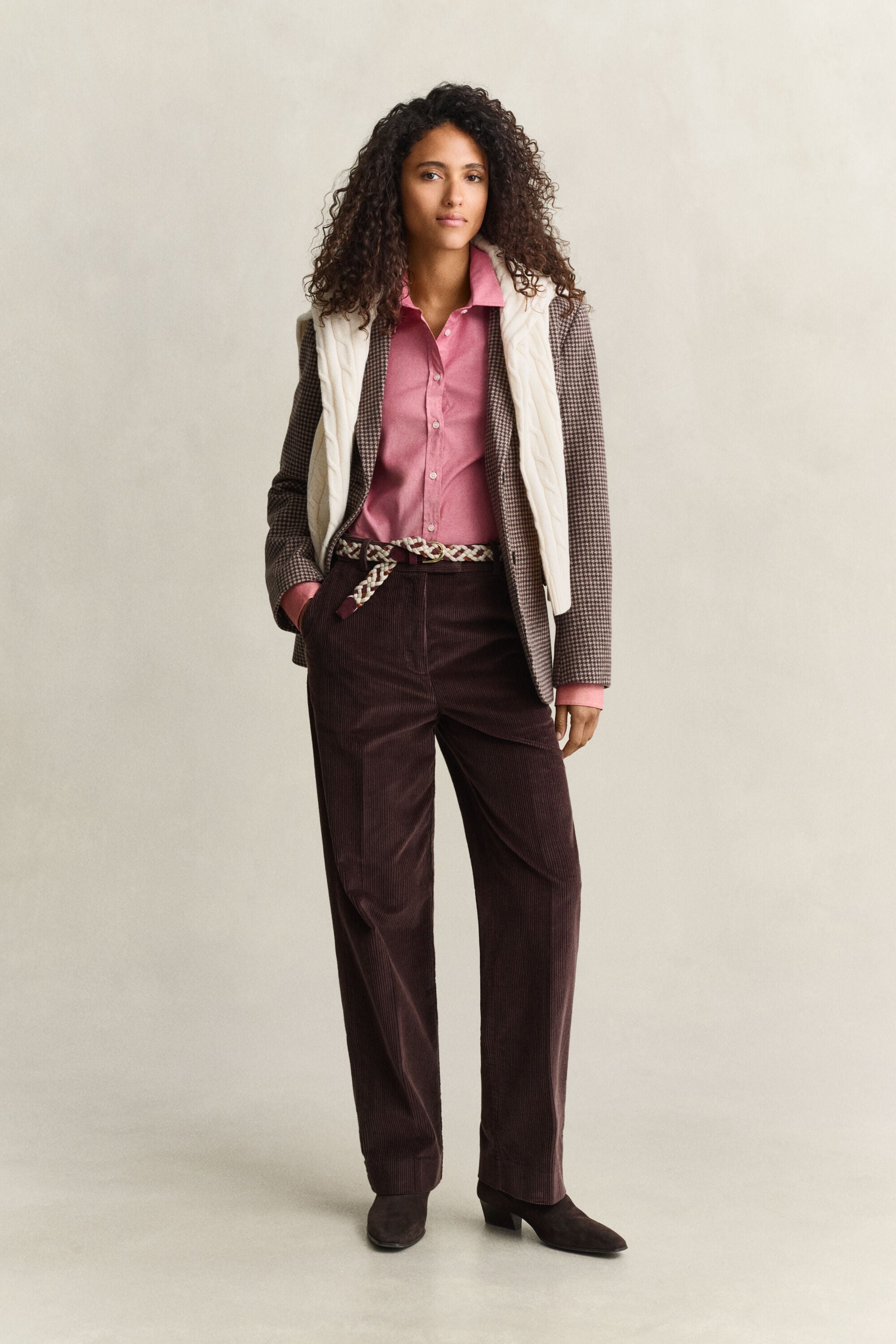 Classic Slim Fit Oxford-Bluse mit Stretch