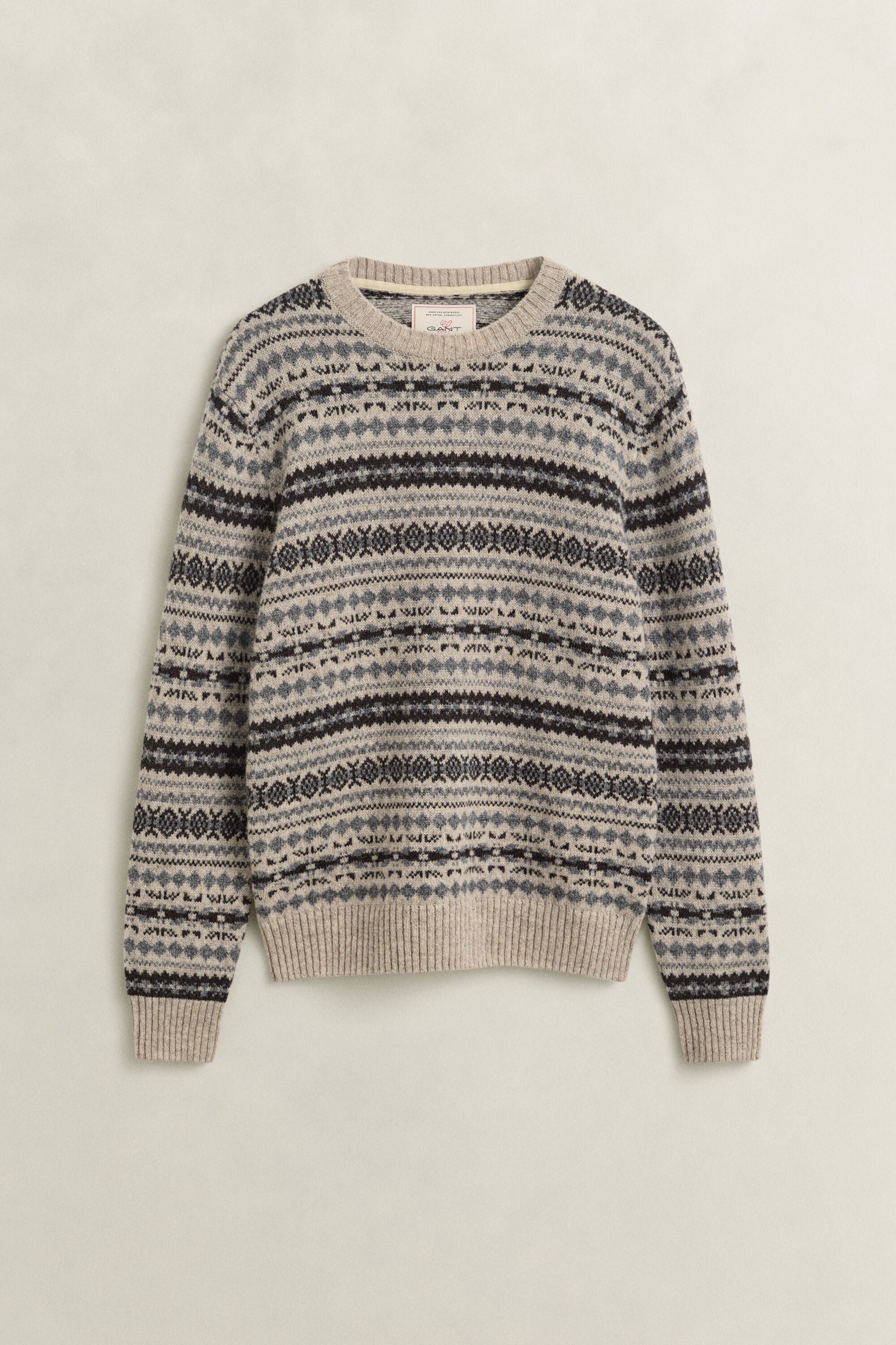 Maglia in lana spazzolata jacquard