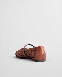 Chadii Ballerina aus geflochtenem Leder