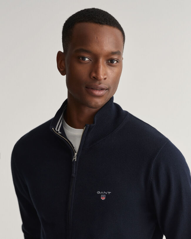 Classic Strickjacke aus Baumwolle mit Reißverschluss