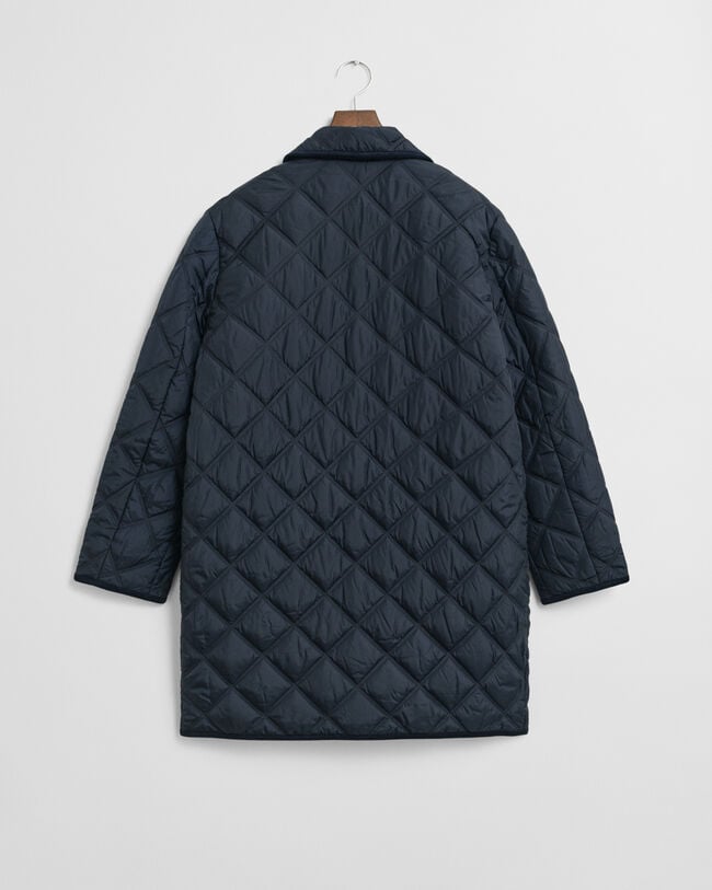 Gesteppter Mantel mit Cordbesatz