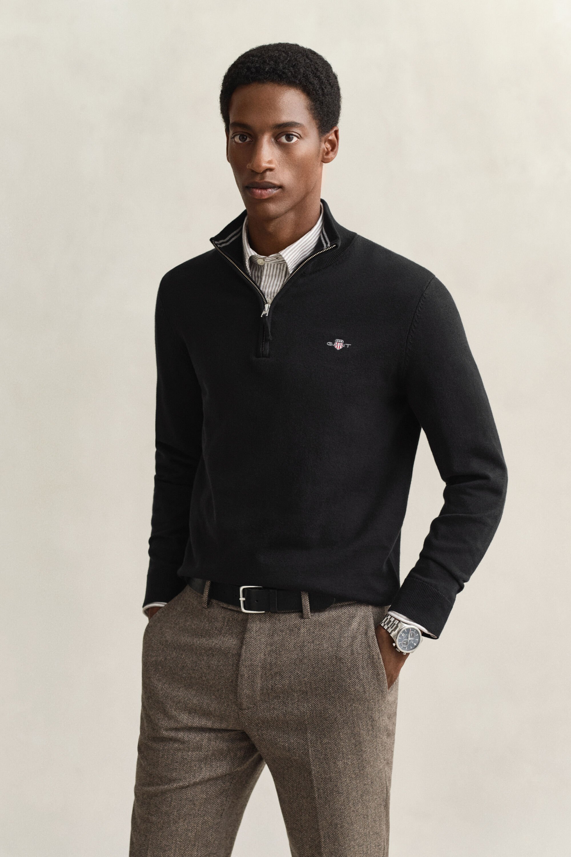 Classic Cotton Half-Zip Sweater