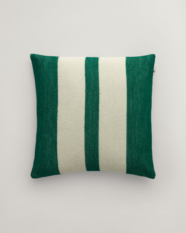 Gestreifte Kissenhülle aus Wolle