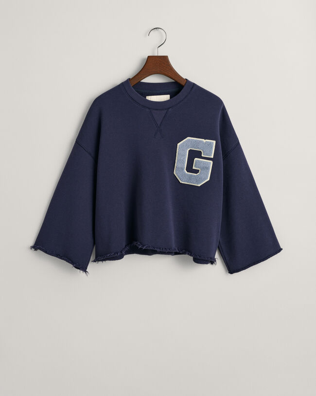 Verk&uuml;rztes G Badge Kurzarm Sweatshirt